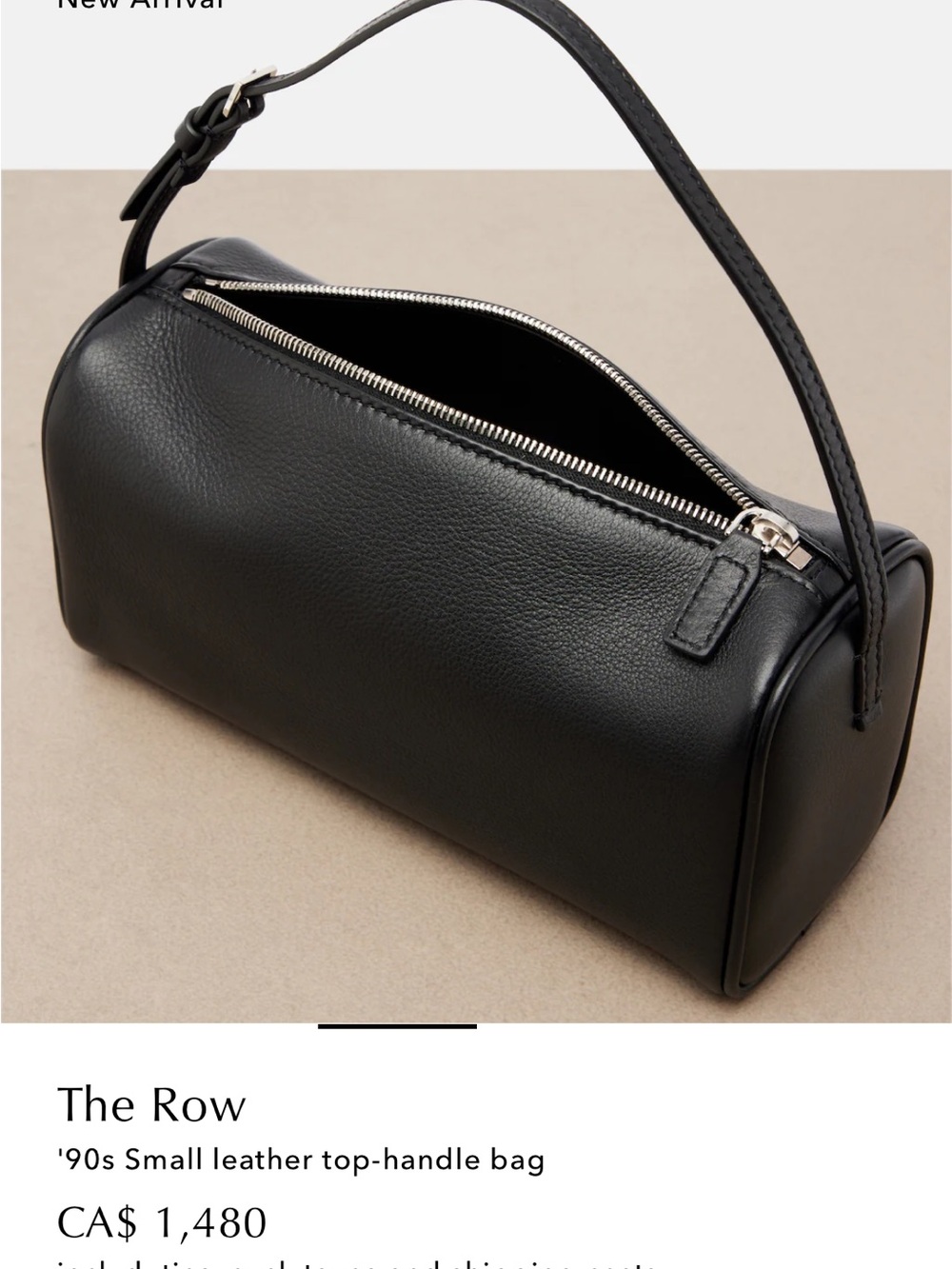 The Row 90’s bag in black suede - Picture 3 of 10